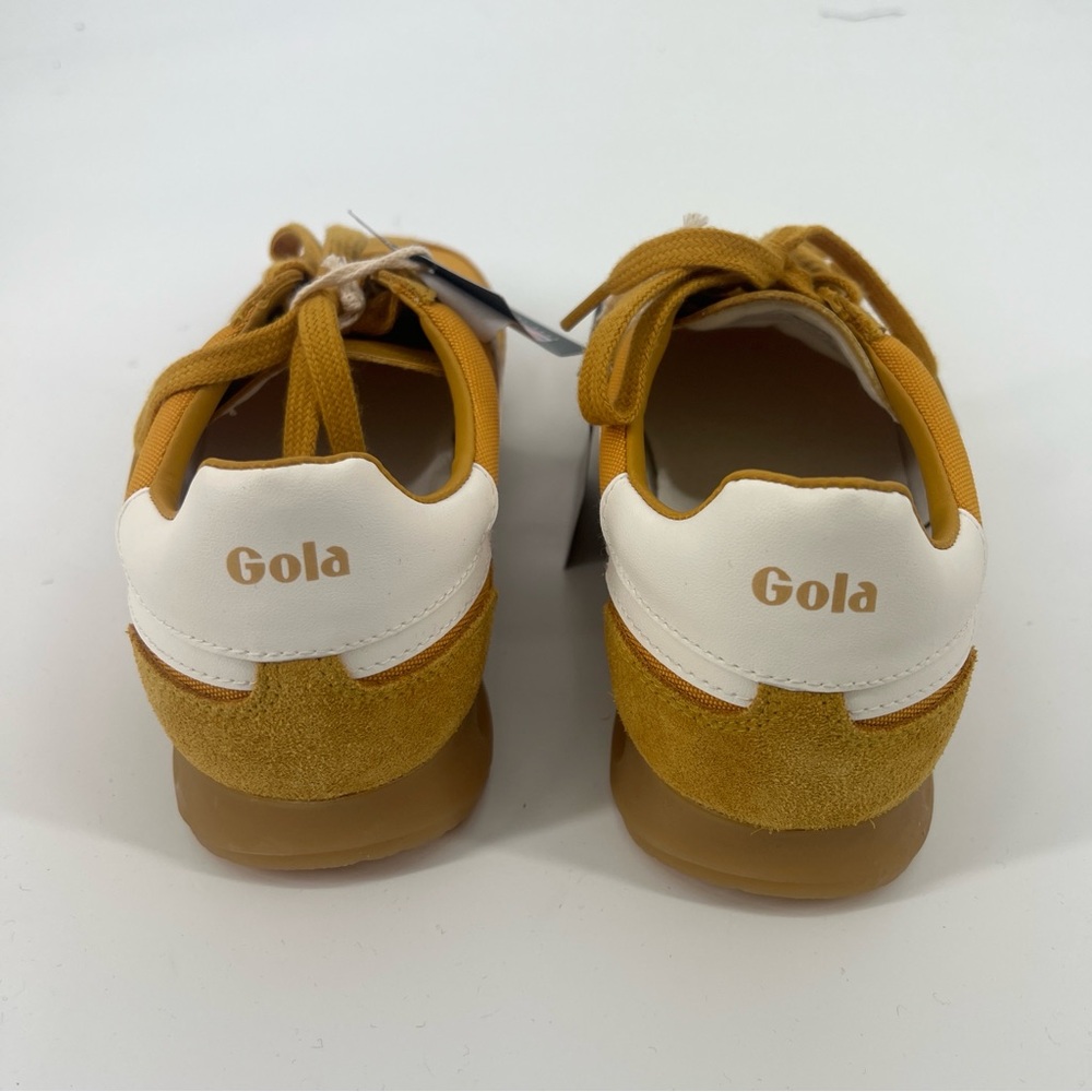 Gola Elan Yellow White Suede Colorful Lace Up Low Top Casual Sneakers 9 SAMPLE - Picture 6 of 9